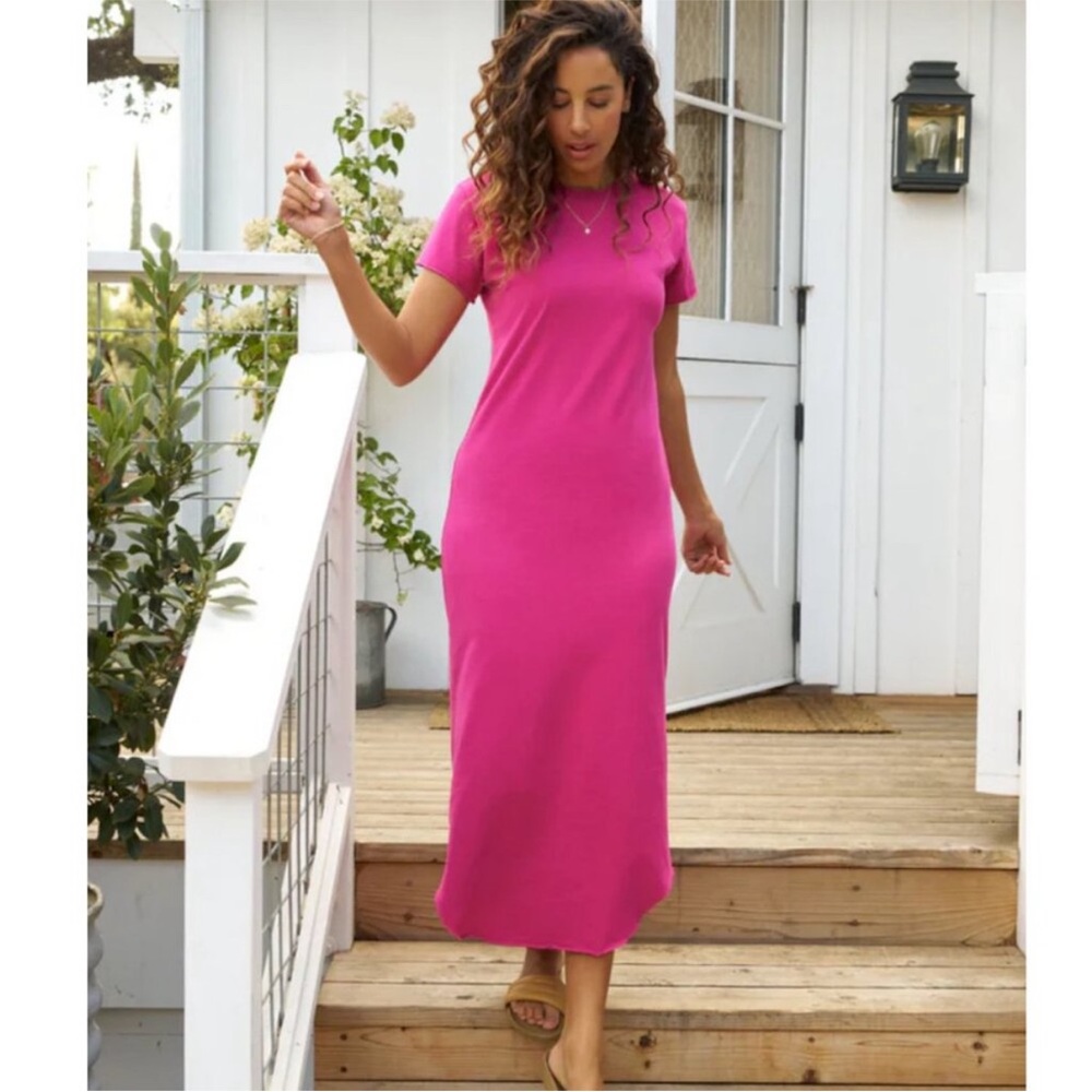 Frank and Eileen HARPER Bougainvillea, Heritage Jersey Perfect Tee T-Shirt Dress